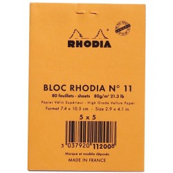 Rh Bloc Notes A7 80f N11 Ar Orange Rhodia 11200c