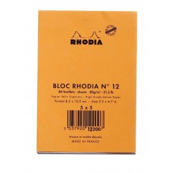 Rh Bloc Notes 8.5*12cm 80f N12 Ar Orange Rhodia 12200c