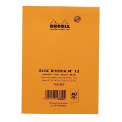 Rh Bloc Notes A6 80f N13 Dr Orange Rhodia 13600c