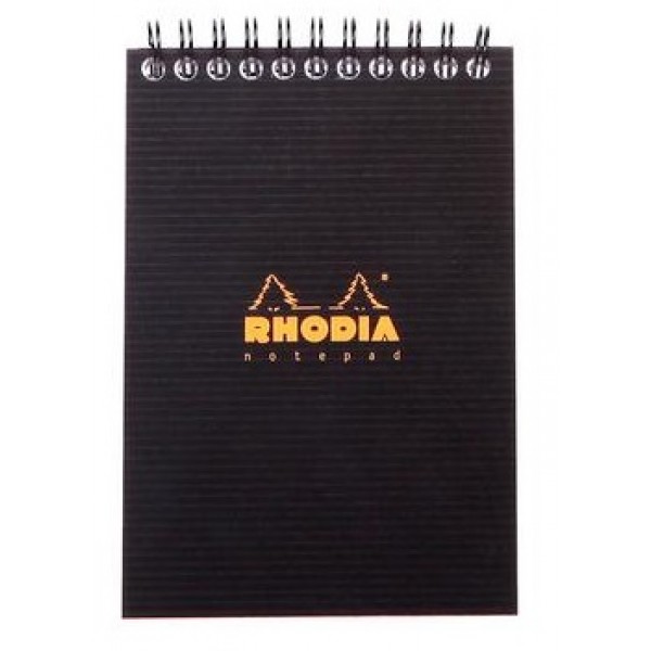Rh Bloc Notes A6 80f Dr Spira Black Rhodia 13921c