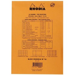 Rh Bloc Notes A5 80f  N16 Ar Foi Galbene Orange Rhodia 16260c