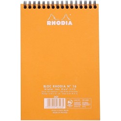 Rh Bloc Notes A5 Spira 80f Dots Orange Rhodia 16503c