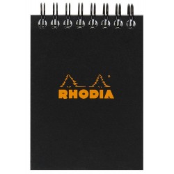 Rh Bloc Notes A7 80f Ar Black Rhodia 115009c