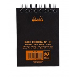 Rh Bloc Notes A7 Spira 80f Ar Black Rhodia 115009c