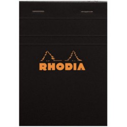 Rh Bloc Notes 8.5*12cm 80f Dr Black N12 Rhodia 126009c