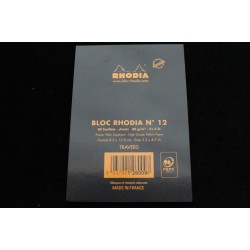 Rh Bloc Notes 8.5*12cm 80f N12 Dr Black Rhodia 126009c