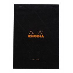 Rh Bloc Notes A4 80f N18 Velin Black Rhodia 180009c