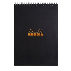 Rh Bloc Notes A4 Spira 80f Dr Black Rhodia 185019c