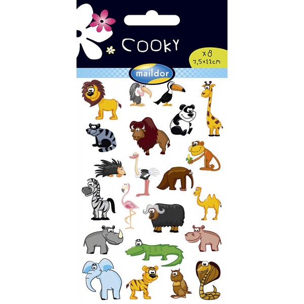 Cf Sticker 3d Cooky Clairefontaine 7.5*12cm 560389c Animale Savana