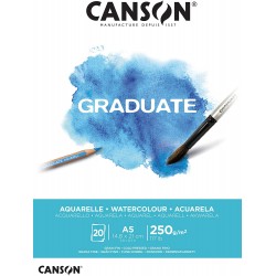 Pr Bloc Canson Acuarela Graduate A5 20f/250gr 400110373