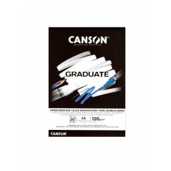 Pr Bloc Desen Canson Graduate, Black A5 20f/120gr 400110385