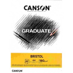 Pr Bloc Canson Graduate Bristol A4 20f, 180gr/m2 400110383