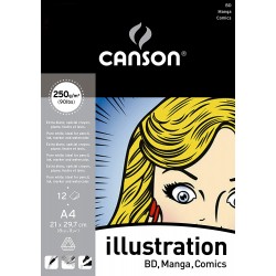 Pr Bloc Desen Canson Illustration A4 250g 12 Coli 200387200