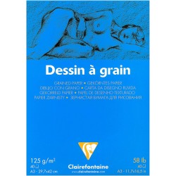 Cf Bloc Desen A3 40f 125gr Clairefontaine Dessin A Grain 96682c