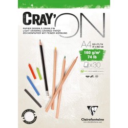 Cf Bloc Desen Cray'on A4 30f 160gr Clairefontaine 975027c