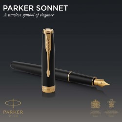 Parker Stilou Sonnet Royal Black Lacquer Gt F 160352