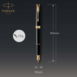 Parker Stilou Sonnet Royal Black Lacquer Gt F 160352