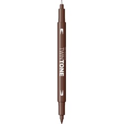 Con Marker 2 Capete Twintone Tombow Chocolate Ws-pk41