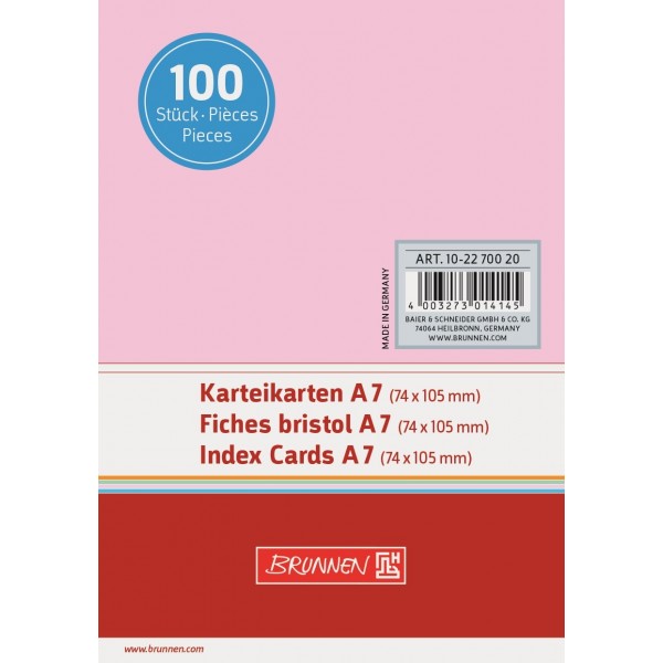 Br Index Card A7 100/set Rosu Ve 2270020