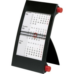 Br Calendar Birou 2025 Triptic Cadru Plastic Cu Buton Rotativ Rosu 38000205