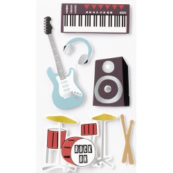 Kp Sticker Decor 7.5*16.5cm Instrumente Muzicale 6 Pcs 3780681