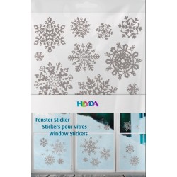 Kp Sticker Decor Fereastra Cristale Gheata 3 Coli/set Glitter Argintiu 3584467