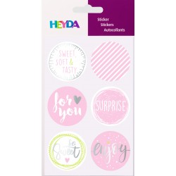 Kp Stickere Sweet Rose 6/set  Heyda 3780800