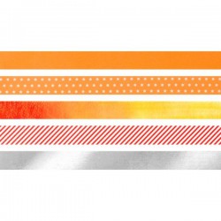 Kp Banda Mini Decor Hartie 12mm*3m Heyda 5/set Orange Neon 3584573