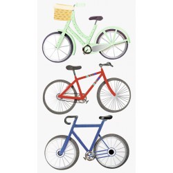 Kp Sticker Decor 7.5*16.5cm Biciclete 3 Pcs 3780738
