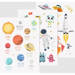 Kp Sticker Decor Fereastra Spatiu Cosmic 3 Coli/set 3584447