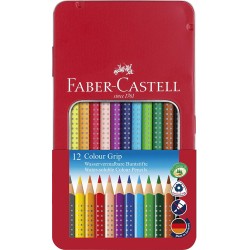 Lec Creioane Colorate Faber-castell Grip 2001 12/set Fc112413 Cutie Metal