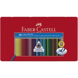 Lec Creioane Colorate Faber-castell Grip 36/set Fc112435 Cutie Metal