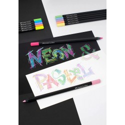 Lec Creioane Colorate Faber-castell Black Edition Neon/pastel 12/set Fc116410