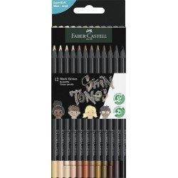 Lec Creioane Colorate Faber-castell Skin Tones Black Edition 12/set Fc116414