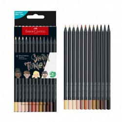 Lec Creioane Colorate Faber-castell Skin Tones Black Edition 12/set Fc116414