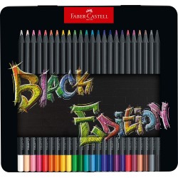 Lec Creioane Colorate Faber-castell Black Edition 24/set Fc116425 Cutie Metal