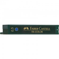 Lec Mina Creion Color Faber-castell 0.5mm Albastru 12/set Fc128544