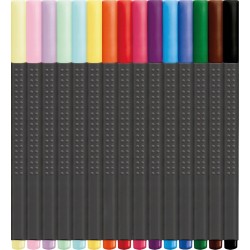 Lec Fineliner Faber -castell Grip 15/set 0.4 Mm Doza Metal  Fc151617