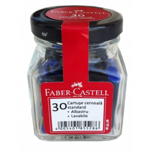 Lec Patroane Cerneala Faber-castell 30/set Albastru Fc185528
