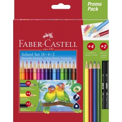 Lec Creioane Colorate Faber-castell Triunghiulare 18+4+2/set Fc201597 Promo