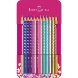 Lec Creioane Colorate Faber-castell Sparkle 12/set Fc201737 Cutie Metal