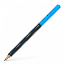 Lec Creion Grafit B Jumbo Grip Two Tone Faber-castell, Negru/ Bleu  Fc511910