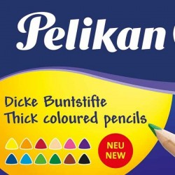 He Creioane Colorate 12/set Pelikan 700047 Triunghiulare