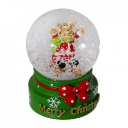 Blu Glob Decorativ Din Sticla 6.5*5cm Merry Christmas 946113