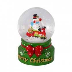 Blu Glob Decorativ Din Sticla 6.5*5cm Merry Christmas 946113