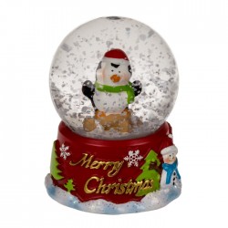 Blu Glob Decorativ Din Sticla 4.5*6.5cm Merry Christmas 946070