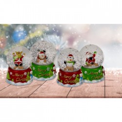 Blu Glob Decorativ Din Sticla 4.5*6.5cm Merry Christmas 946070