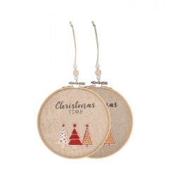 Blu Decoratiune Suspendata Din Lemn 2*17*2cm Christmas Time 960433