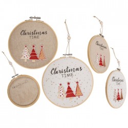 Blu Decoratiune Suspendata Din Lemn 2*21*2cm Christmas Time 960434