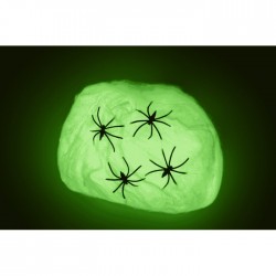 Blu Panza De Paianjen Decorativa 28gr Glow In The Dark Cu 4 Paiajeni Mici 98/2111